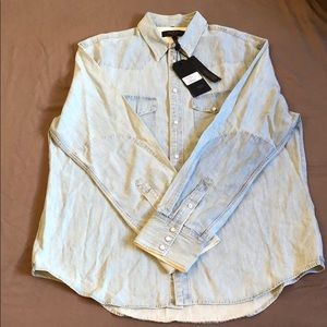 🔥STEAL🔥 BRAND NEW RAG & BONE DENIM SHIRT SIZE XL